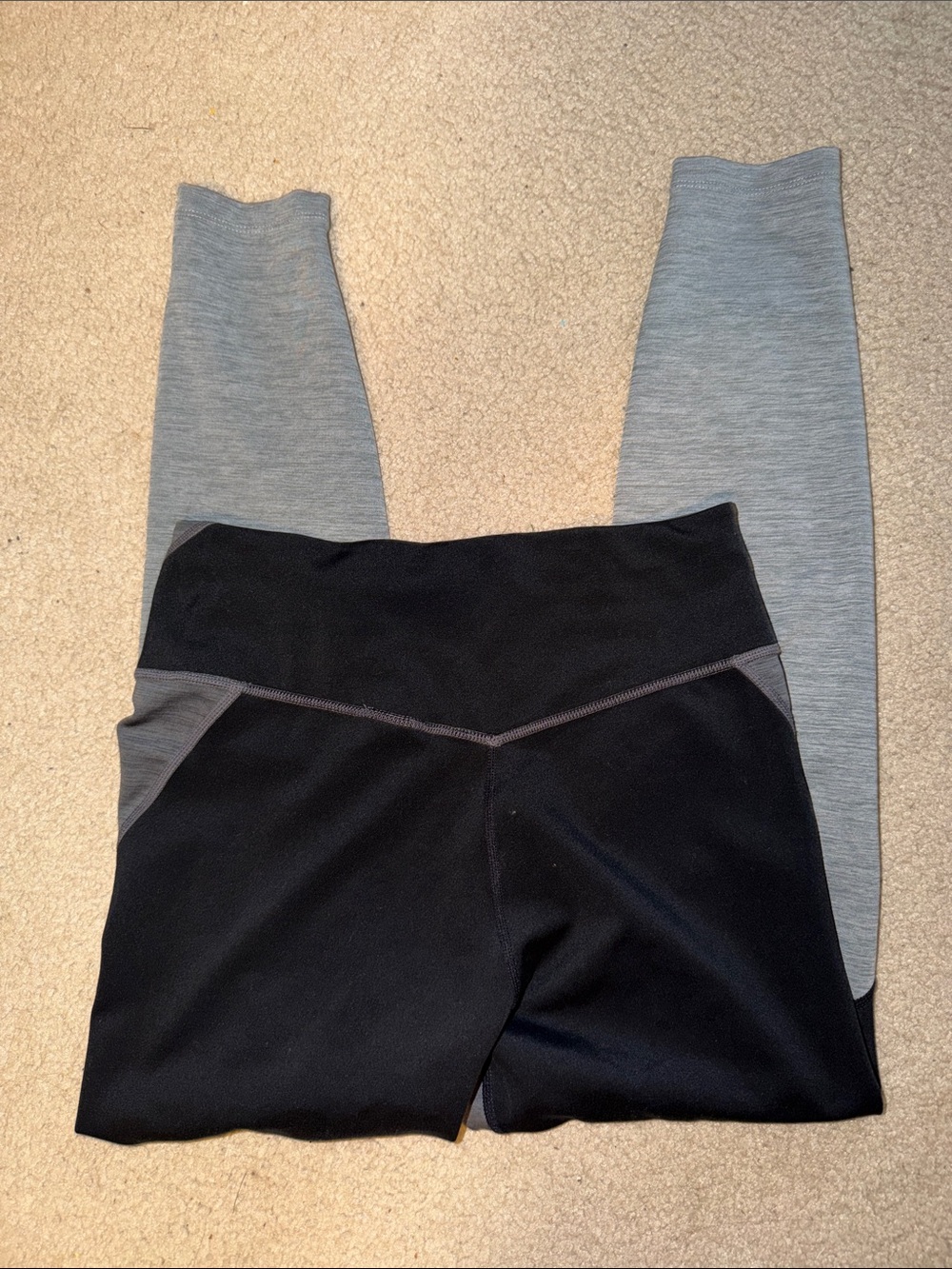 Nike Gray and Black Colorblock Leggings - Picture 2 of 3
